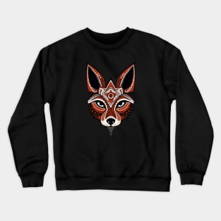 Aztec pattern fox Crewneck Sweatshirt